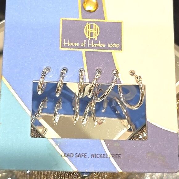 House Of Harlow 1960 3-PC Drop Hoop Earring Set - Picture 4 of 6